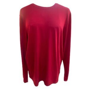 Cuddl Duds Layering Top Red Sz. L Poly/Spandex/Rayon Valentine